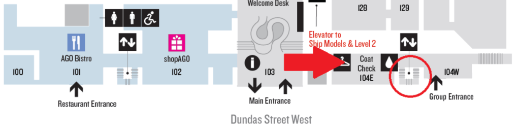 Map of AGO directions at street level